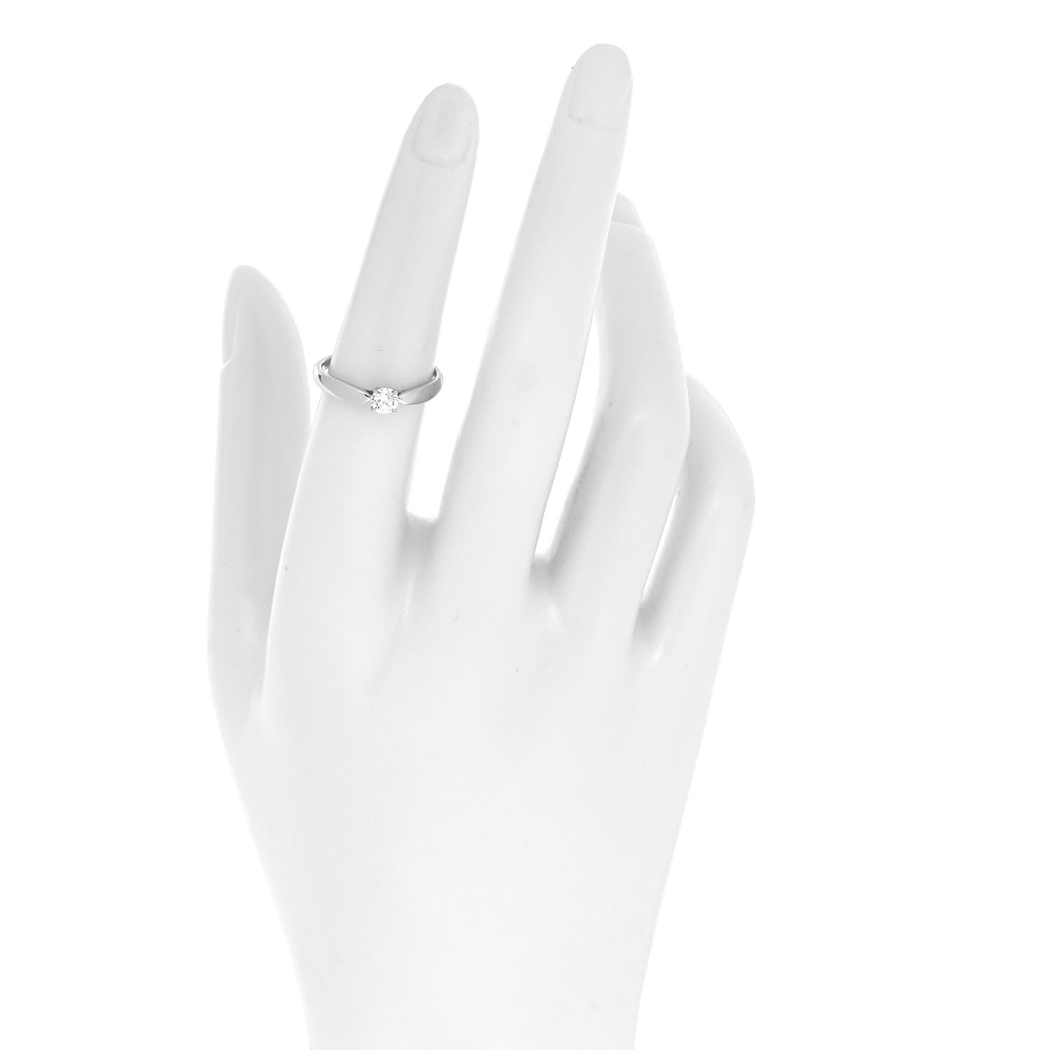 Tiffany Platinum Diamond .24ct Harmony Solitaire Engagement Ring 52 6 4 of 10