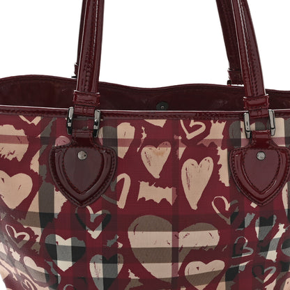 Burberry Nova Check Heart Tote Red 9 of 14