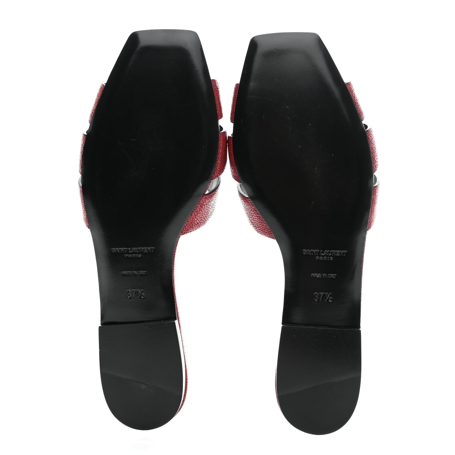 Saint Laurent Grain De Poudre Nu Pied 05 Slide Sandals 37.5 Cordovan 5 of 9