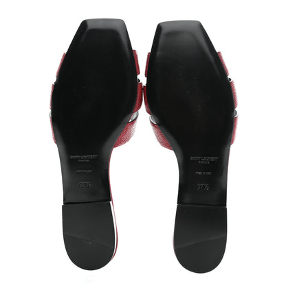 Saint Laurent Grain De Poudre Nu Pied 05 Slide Sandals 37.5 Cordovan 5 of 9