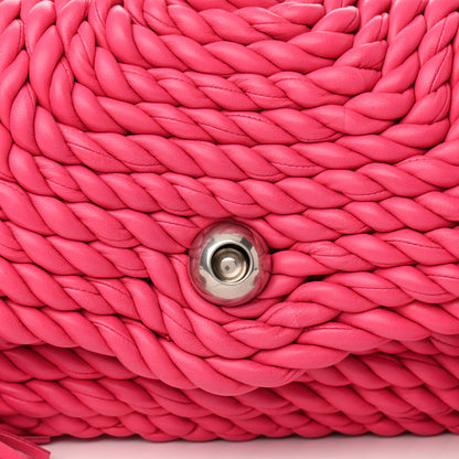 Bottega Veneta Lambskin Torchon Tasseled Twisted Shoulder Bag Lollipop 7 of 9