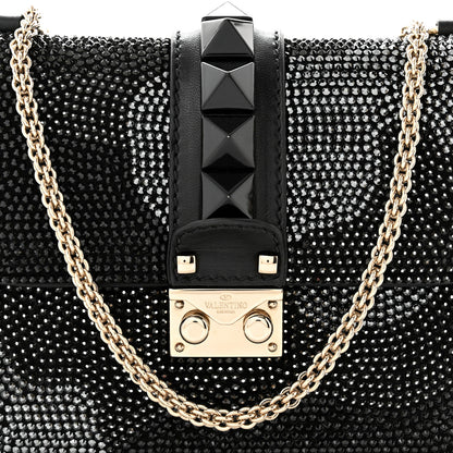 Valentino Garavani Nappa Crystal Small Glam Lock Rockstud Flap Black Multicolor 6 of 8