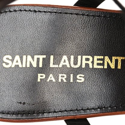 Saint Laurent Calfskin Cassandra 60 Sandals 38.5 New Papaya 9 of 10