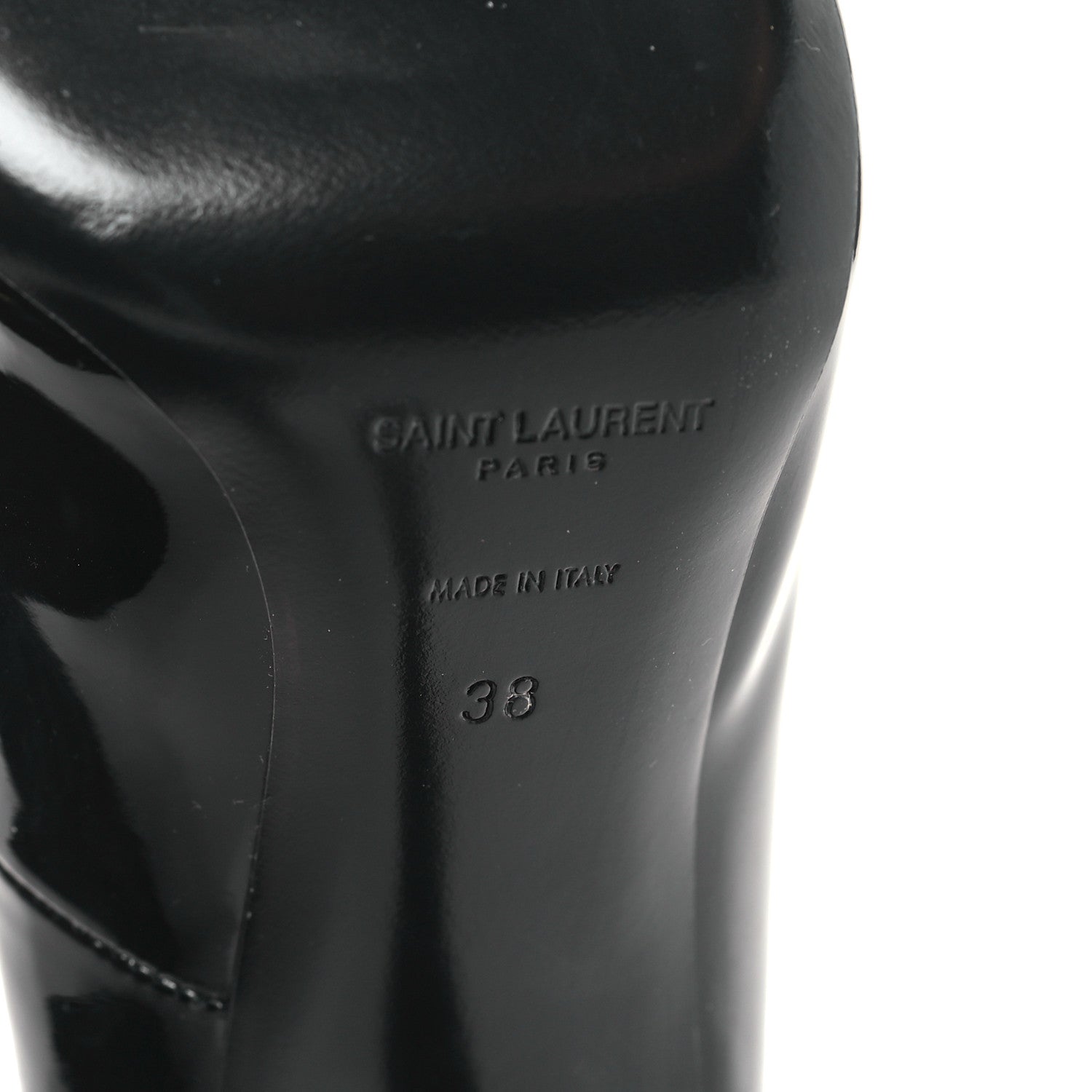 Saint Laurent Patent Calfskin Kayla 110 Pumps 38 Black 7 of 10