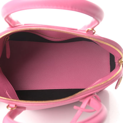 Balenciaga Signature Grained Calfskin Logo S Ville Top Handle Bag Rose Bubblegum Black 5 of 11