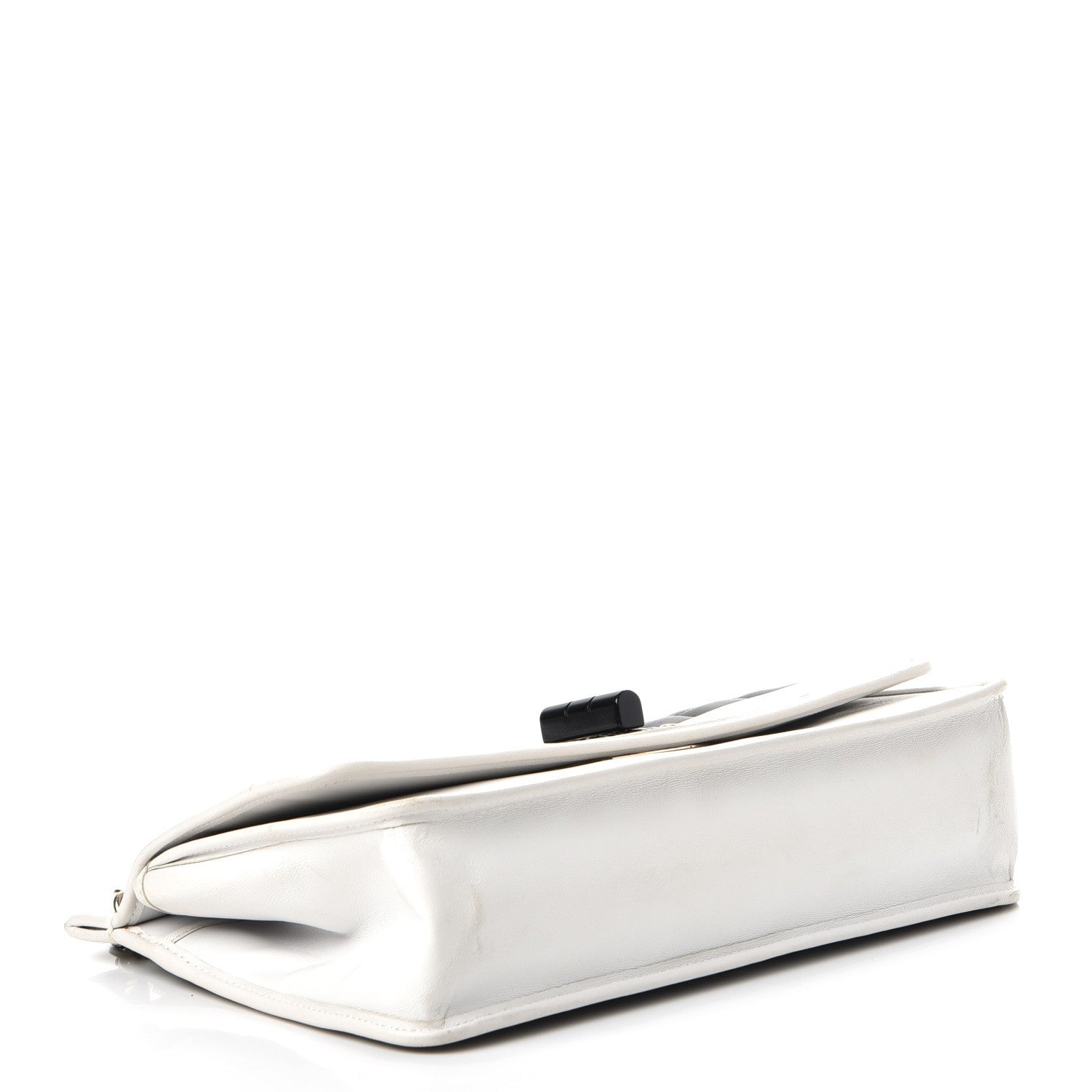 Chanel Lambskin Chocolate Bar Mademoiselle Flap Black White 4 of 8