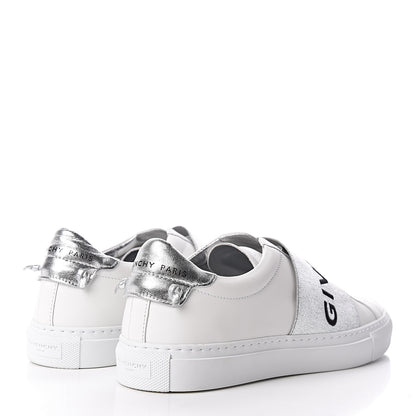 Givenchy Calfskin Band Logo Womens Urban Street Sneakers 38 Argent 4 of 9