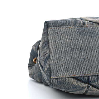 Saint Laurent Denim Quilted Medium Loulou Puffer Monogram Chain Satchel Blue Cinnamon 8 of 9