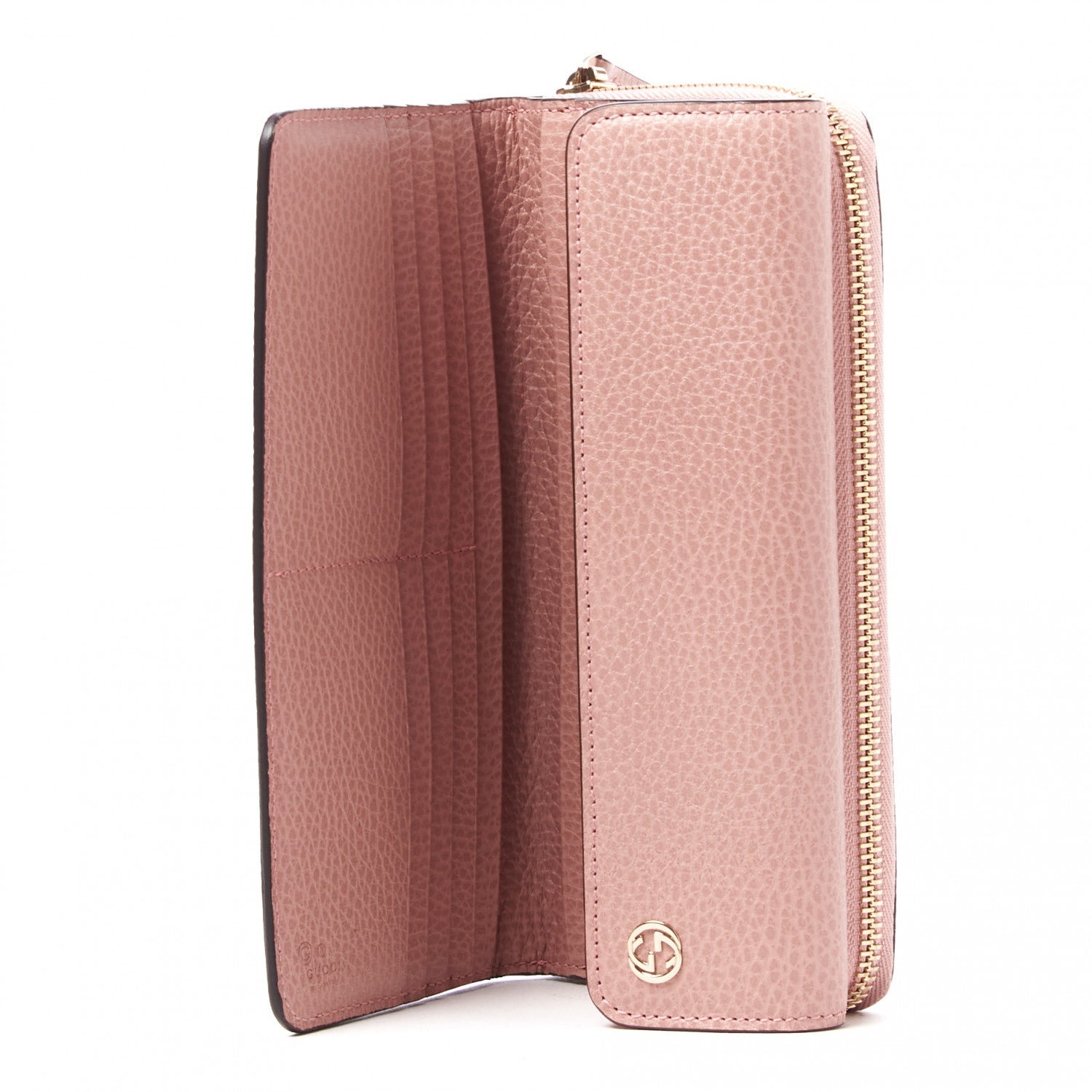 Gucci Dollar Calfskin Interlocking G Continental Wallet Soft Pink 6 of 8
