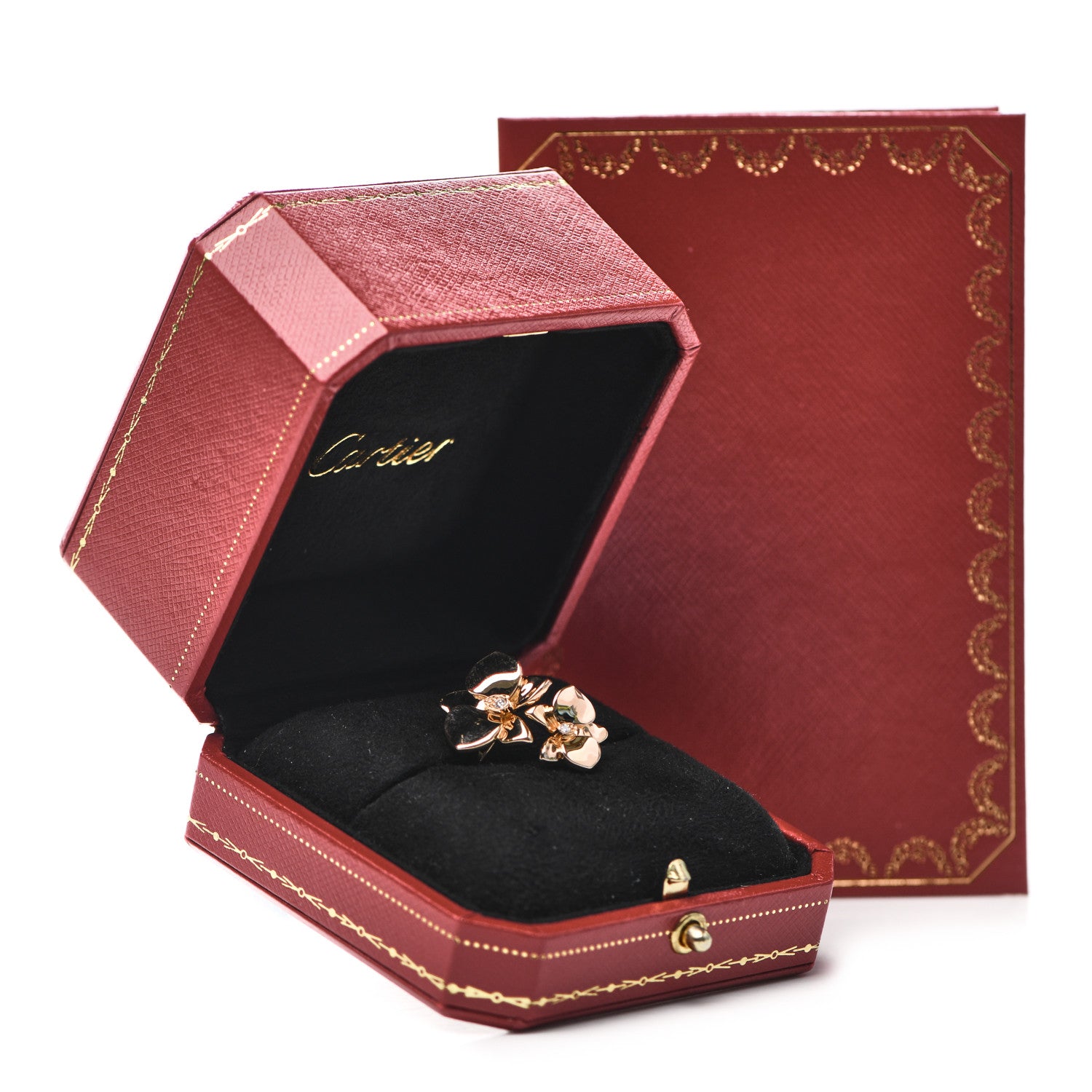 Cartier 18K Pink Gold Diamond Caresse D'Orchidees Par Cartier Ring 52 6 6 of 6