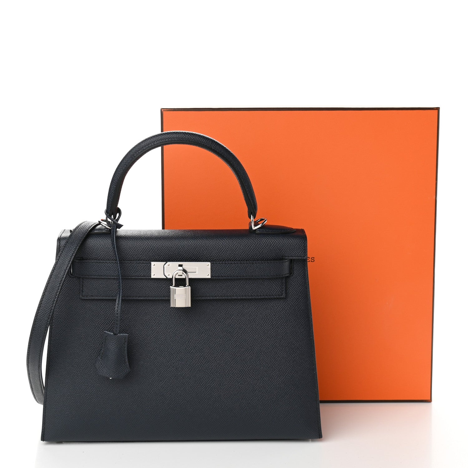 Hermes Epsom Kelly Sellier 28 Bleu Indigo 11 of 11
