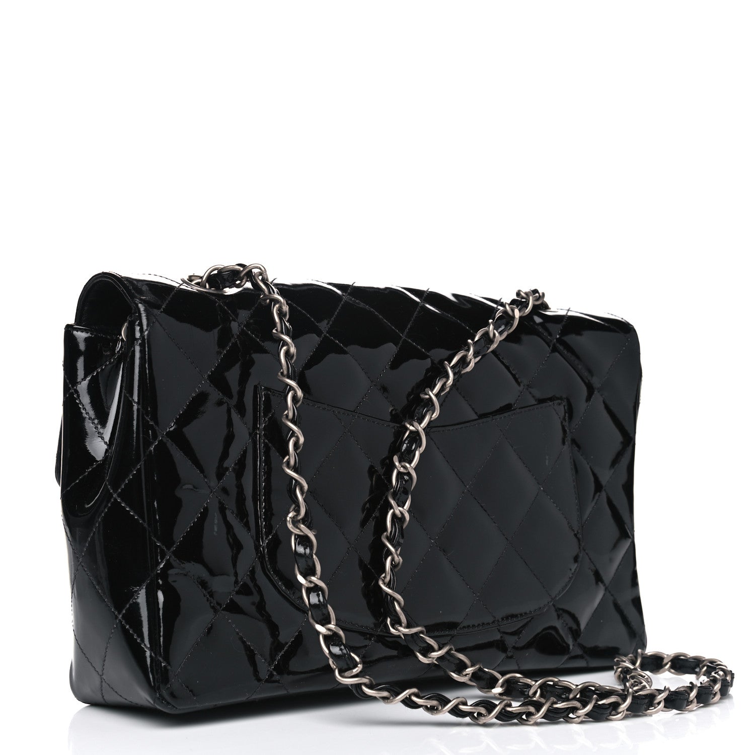 Chanel Patent Quilted Medium Single Flap Black 2 of 8