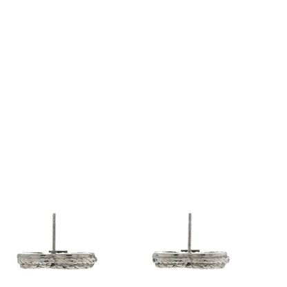 Chanel Metal CC Chain Earrings Dark Silver 4 of 4