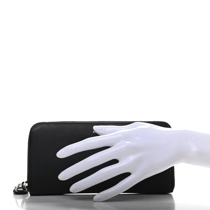 Saint Laurent Grained Calfskin Rive Gauche Zip Around Wallet Black 2 of 11