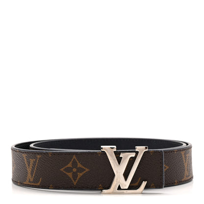 Louis Vuitton Calfskin Monogram 30mm LV Initiales Reversible Belt 80 32 Marine 1 of 7