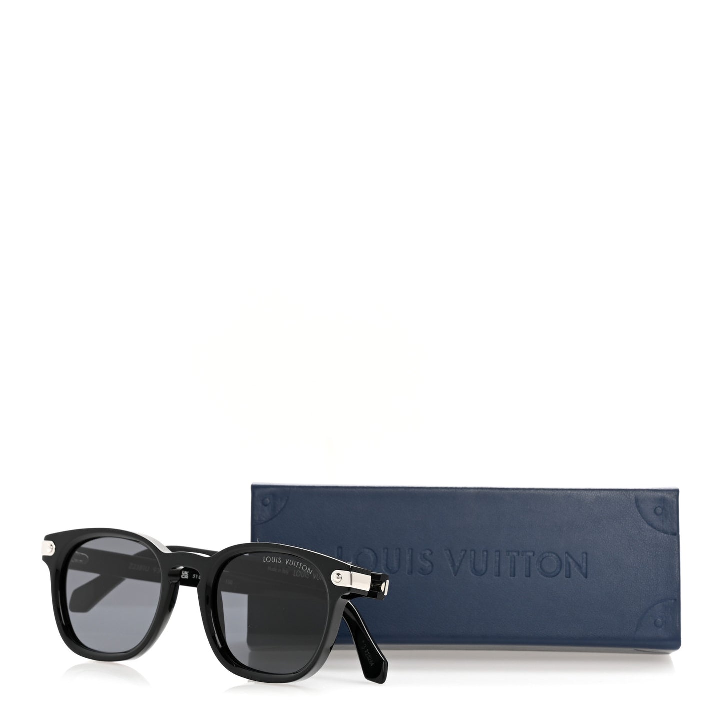 Acetate LV Signature Square Round Sunglasses Z2381U Black