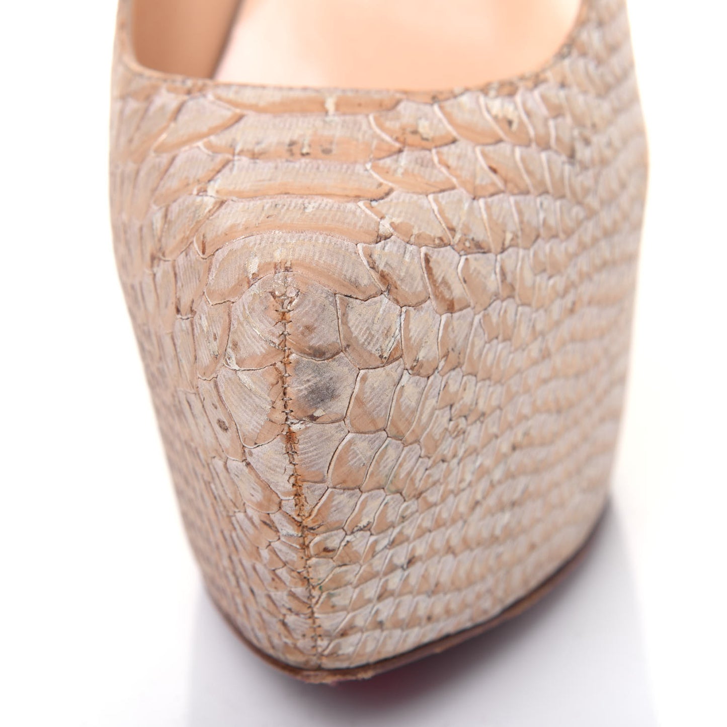 Cork Snake Embossed Daffodile 160 Pumps 39 Beige