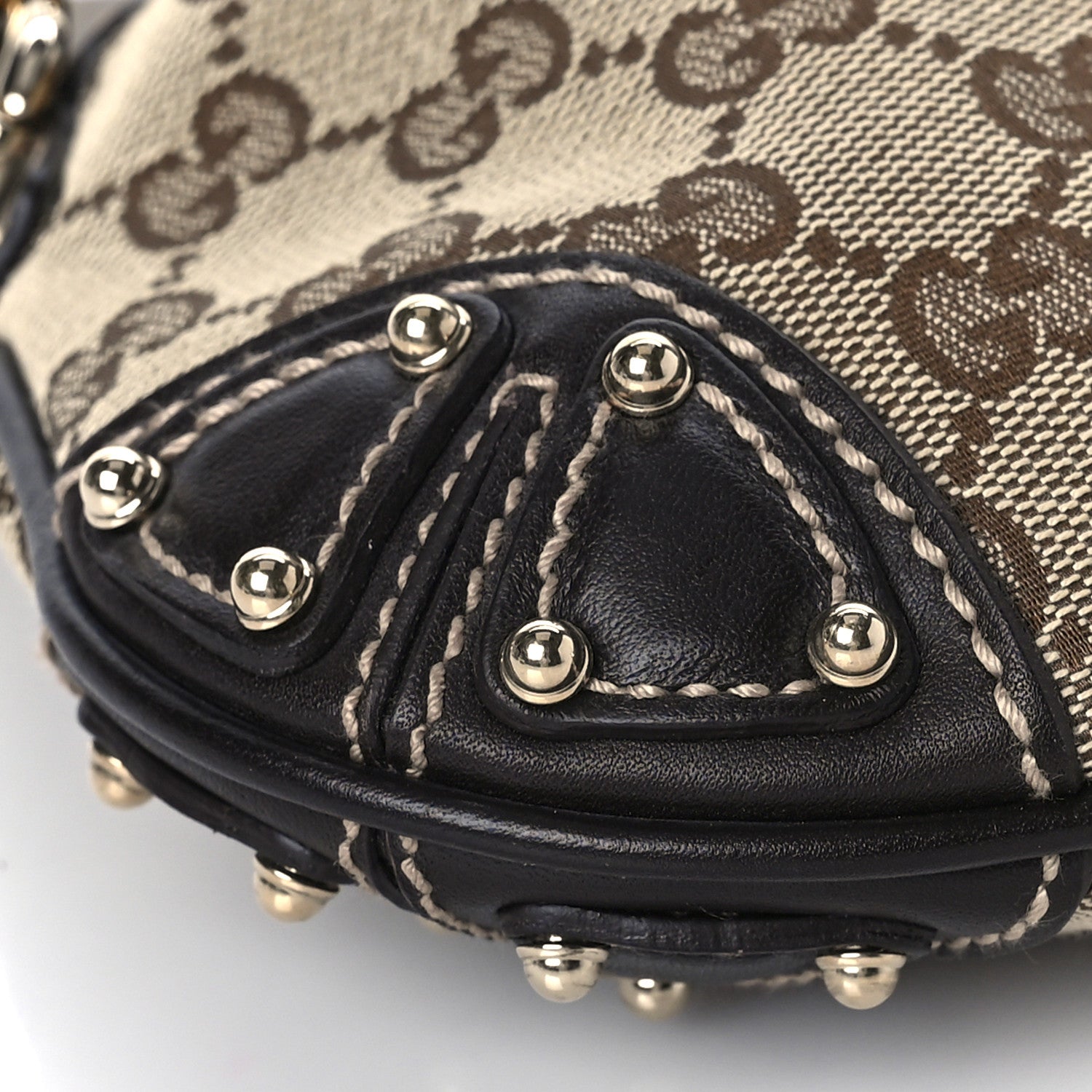 Gucci Monogram Mini Indy Top Handle Bag Dark Brown 8 of 9