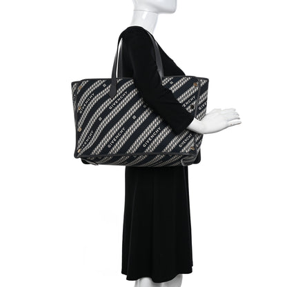 Givenchy Canvas Jacquard Medium Bond Tote Oil Blue 2 of 12