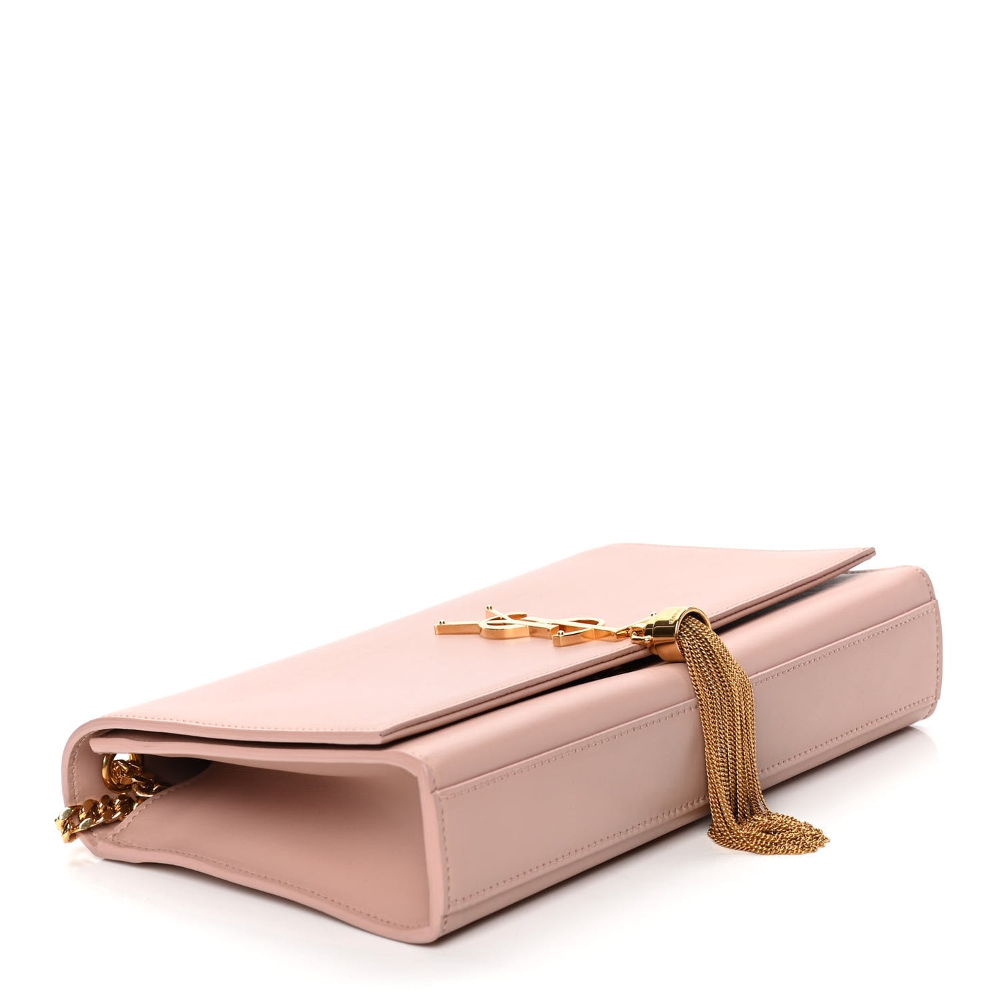 Smooth Calfskin Medium Classic Monogram Kate Tassel Satchel Pink