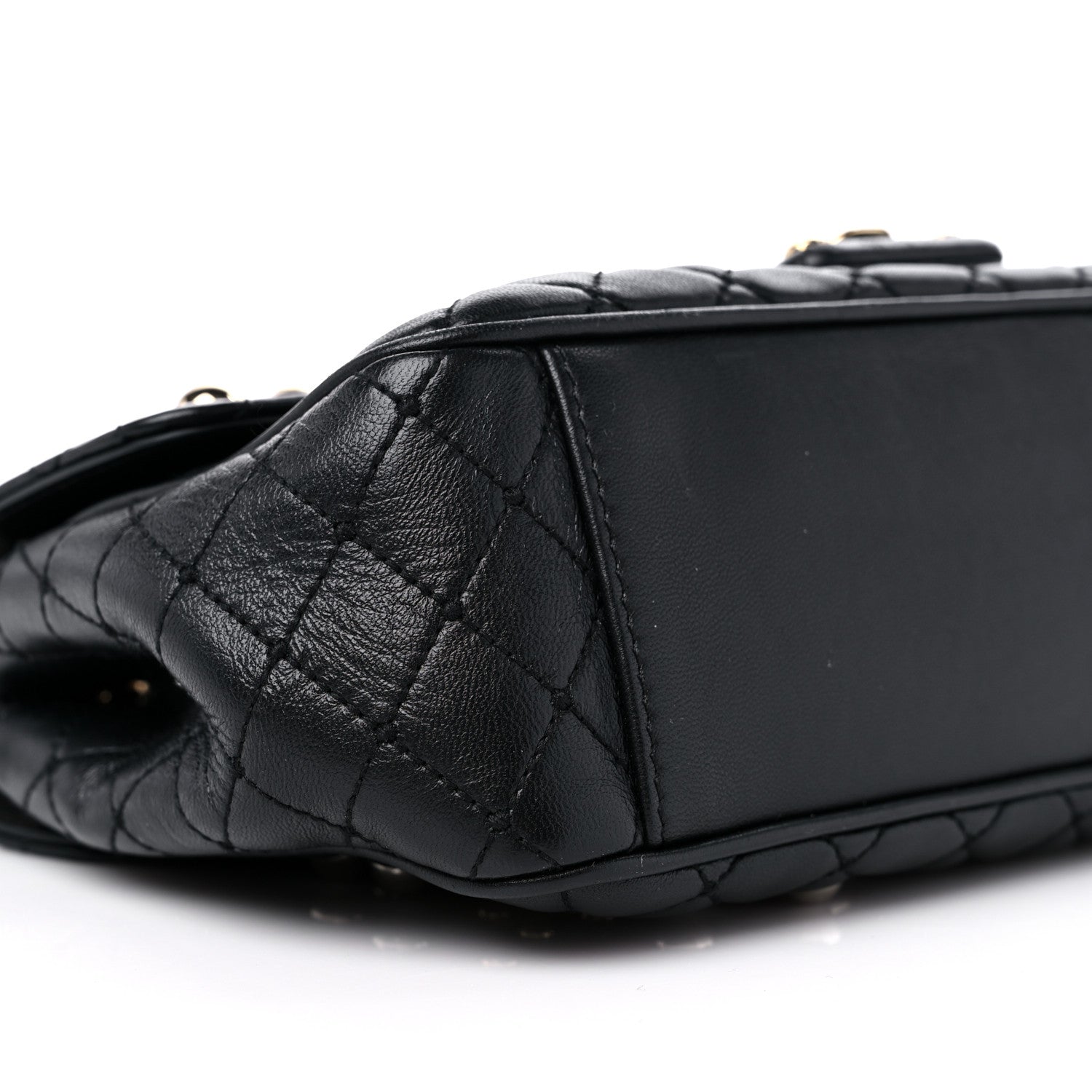 Dolce & Gabbana Lambskin Watersnake Embellished Lucia Shoulder Bag Black 8 of 11