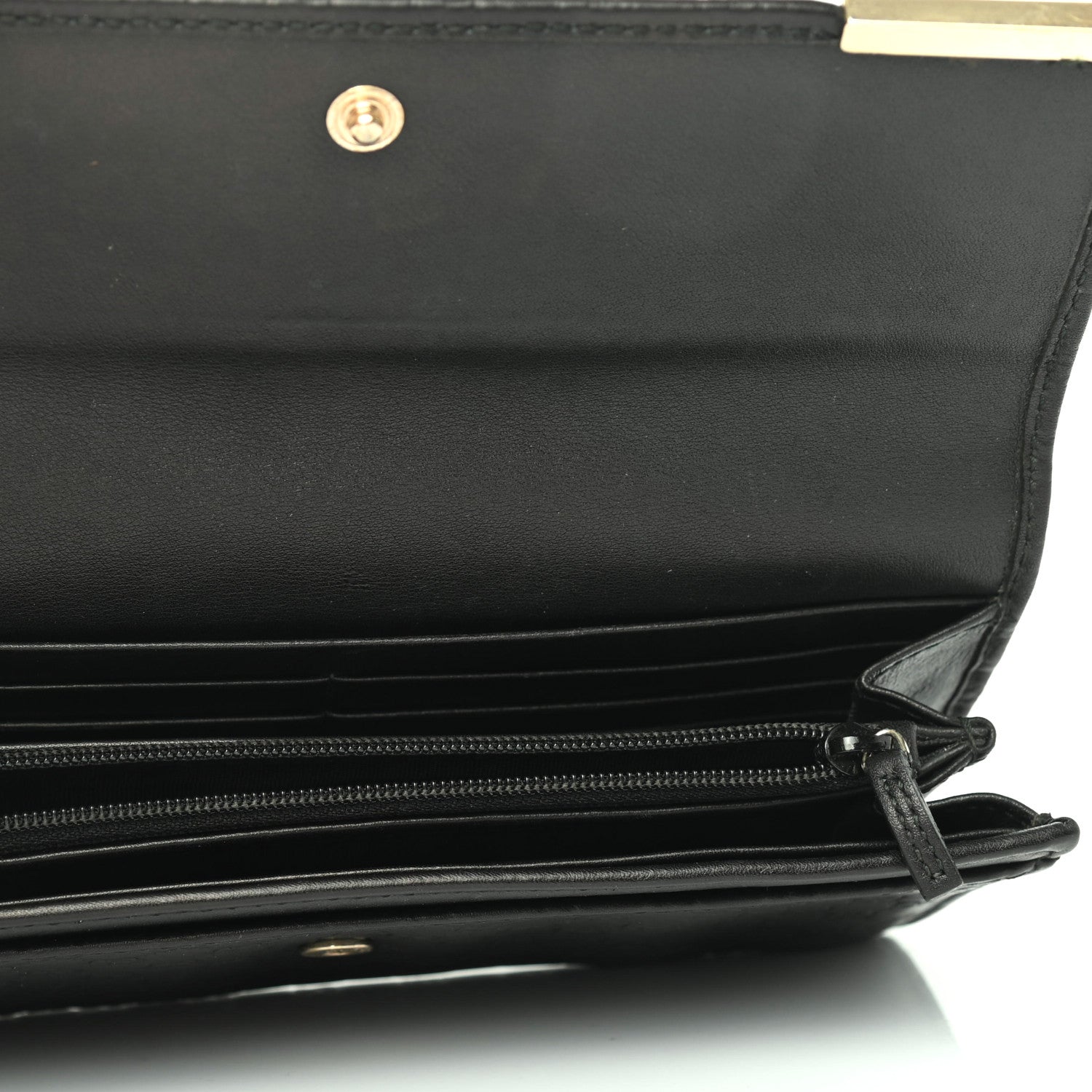 Gucci Soft Microguccissma Dice Continental Flap Wallet Black 4 of 5