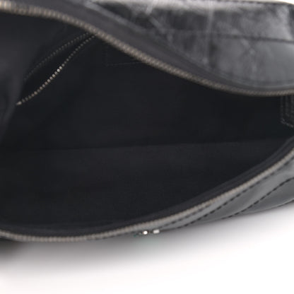 Saint Laurent Crinkled Calfskin Matelasse Monogram Niki Body Bag Black 5 of 11