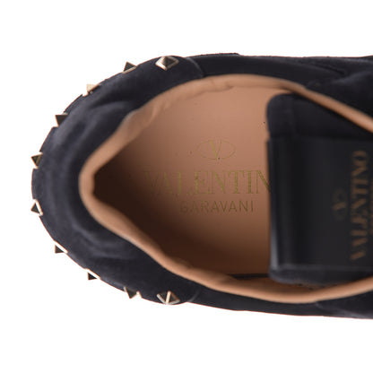 Valentino Garavani Suede Nylon Camouflage Womens Soul Rockstud Sneakers 38 Black 5 of 8