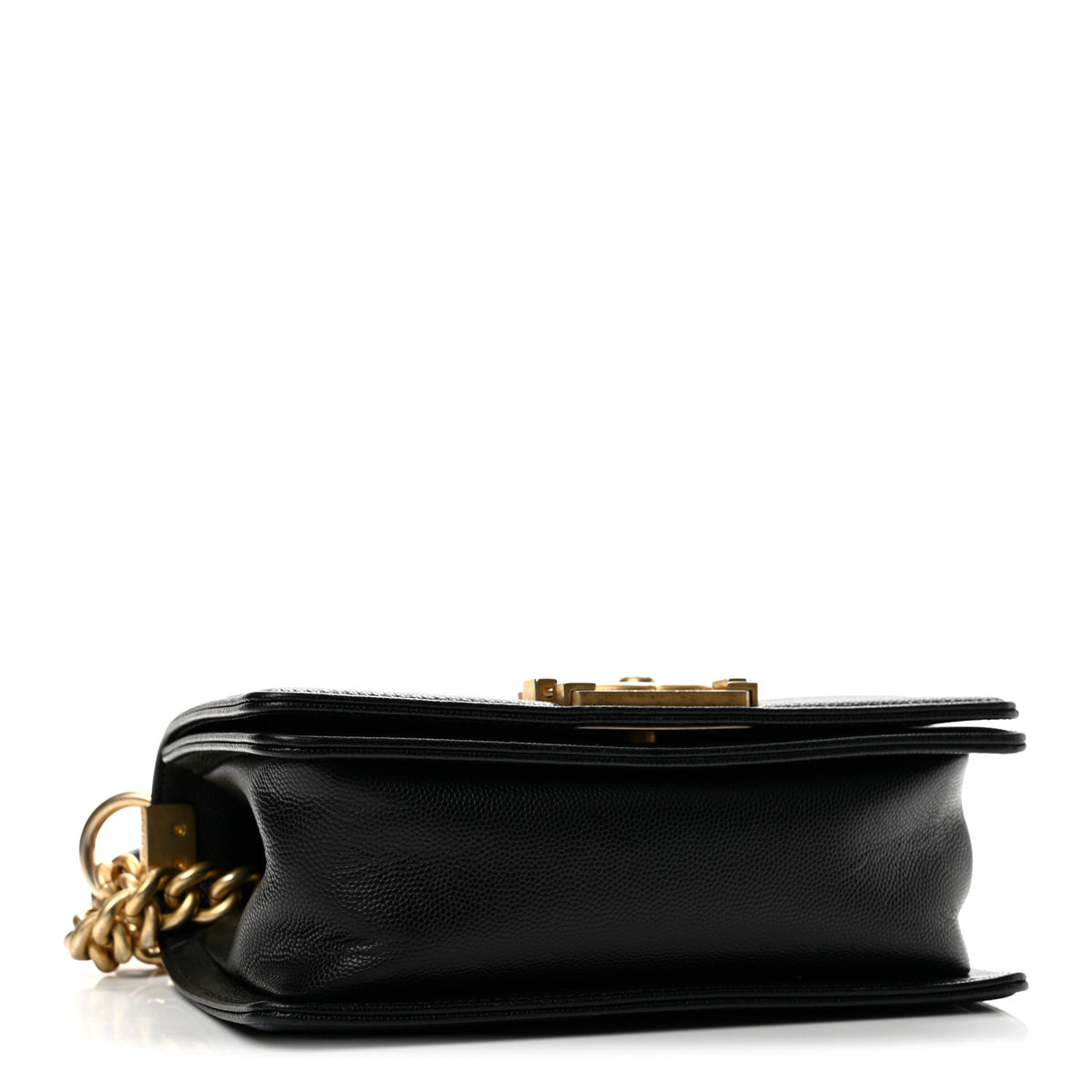 Caviar Quilted Small Boy Flap Black