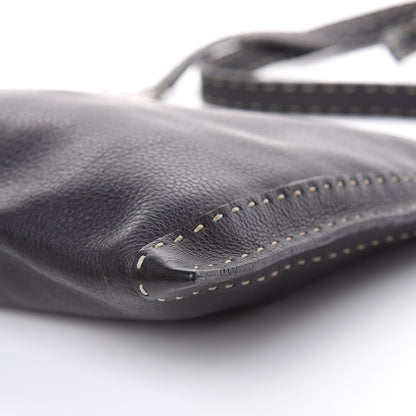 Fendi Calfskin Romano Selleria Crossbody Bag Black 8 of 15