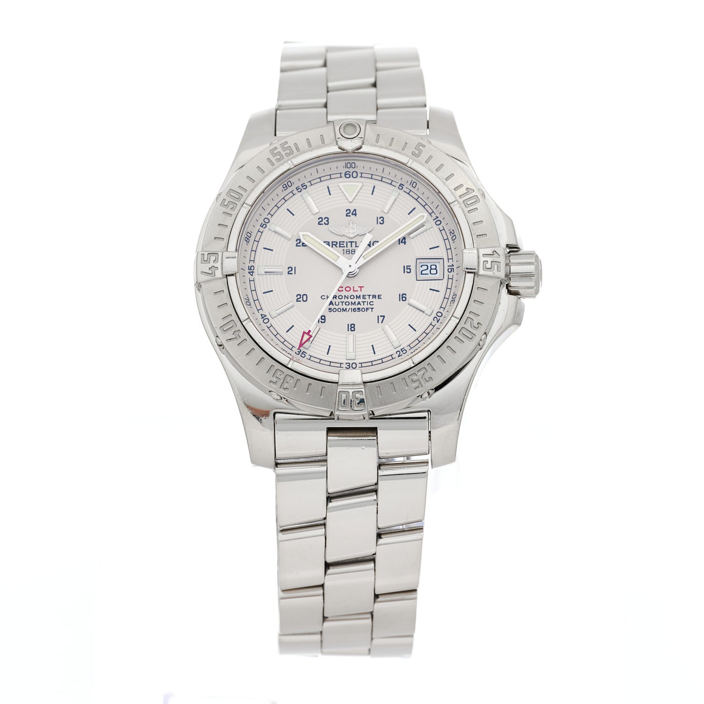 Stainless Steel 41mm Colt Automatic Watch White A17380 White