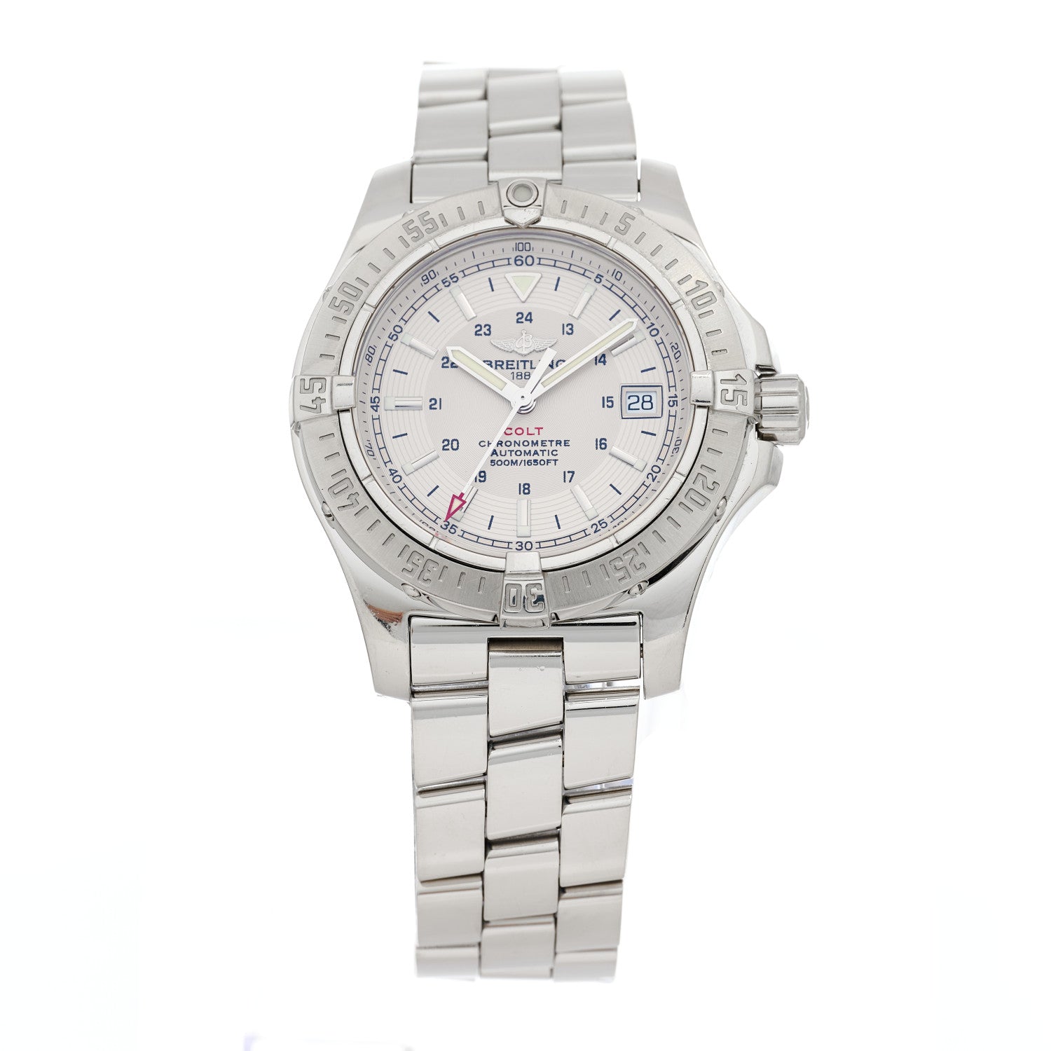 Breitling Stainless Steel 41mm Colt Automatic Watch White A17380 White 1 of 4