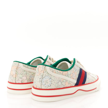 Gucci X LIBERTY OF LONDON Canvas Web Tracy Print Womens 1977 Tennis Sneakers 39 Mint Peach Mystic White 5 of 9