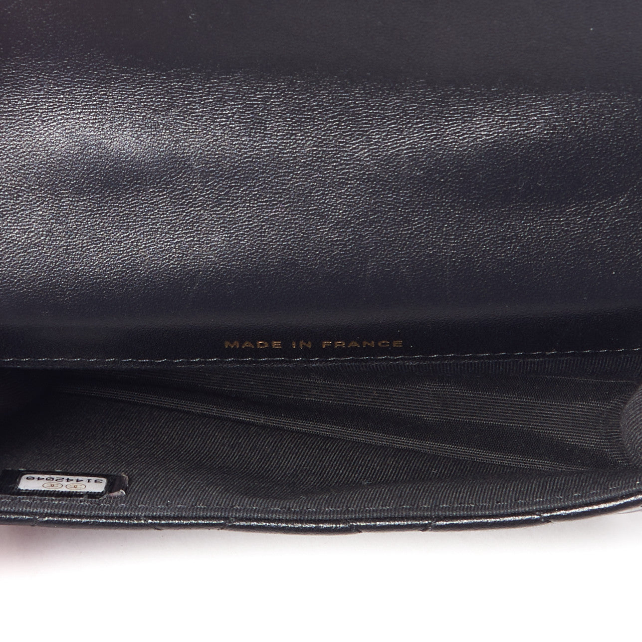 Lambskin Quilted Top Handle Flap Coin Purse With Chain Black