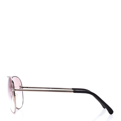 Chanel Metal Aviator CC Sunglasses 4189-T-Q Pink 3 of 8