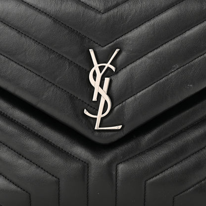 Saint Laurent Calfskin Y Quilted Monogram Medium Loulou Chain Satchel Black 8 of 10