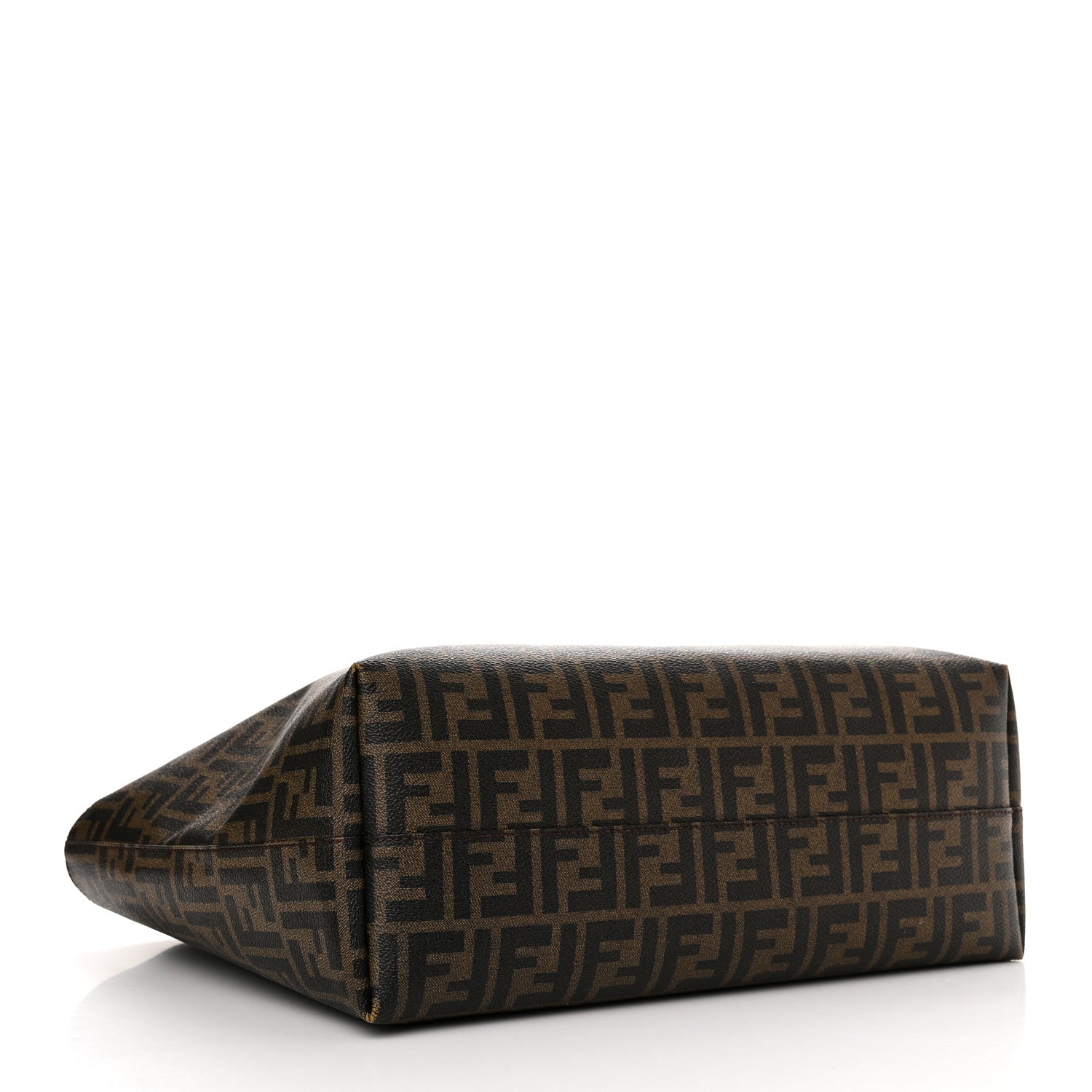 Fendi Zucca Spalmati Medium Roll Tote Tobacco Blue 4 of 18