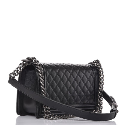 Chanel Caviar Quilted Medium Boy Flap Black 4 of 10