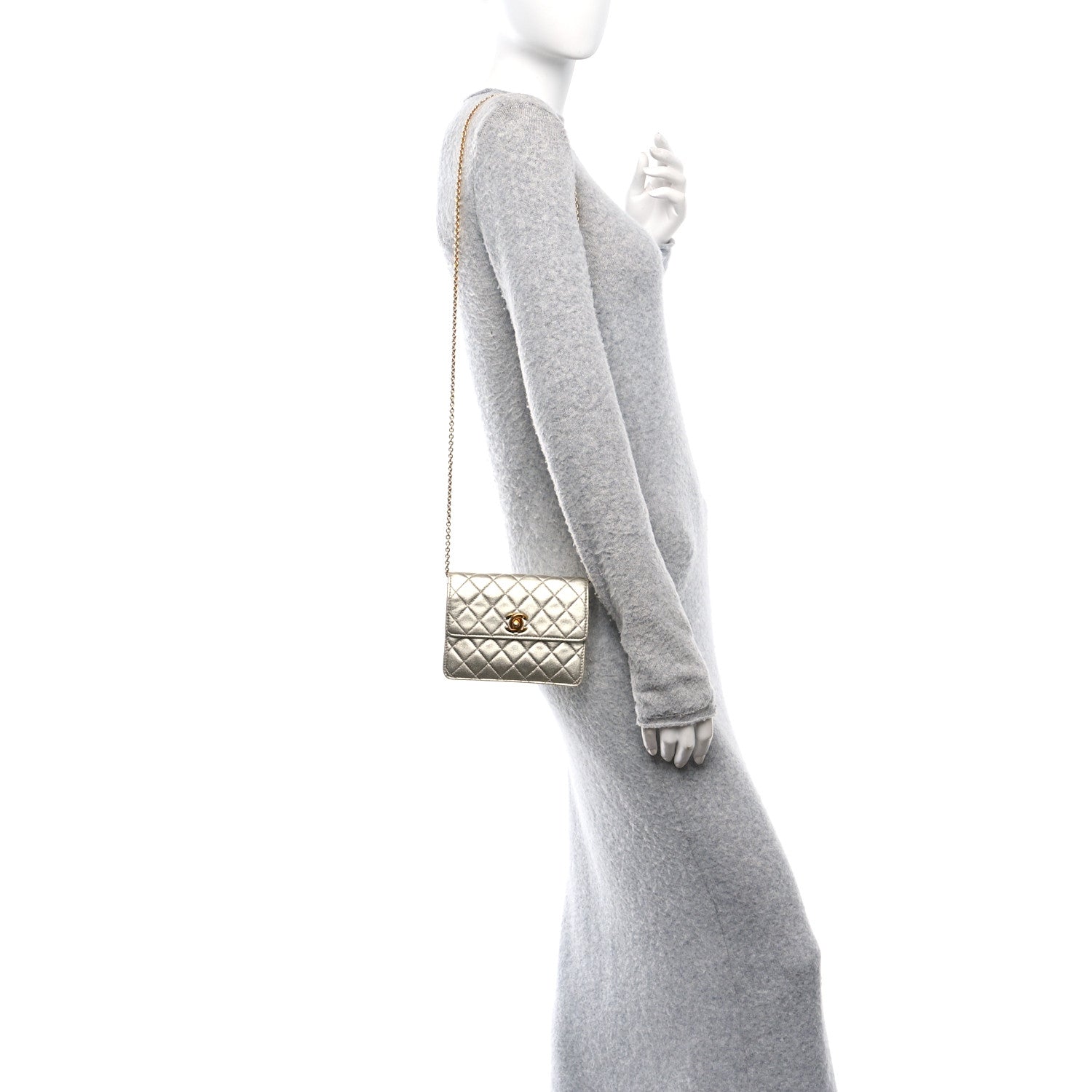 Chanel Metallic Lambskin Quilted Mini Flap Gold 3 of 12