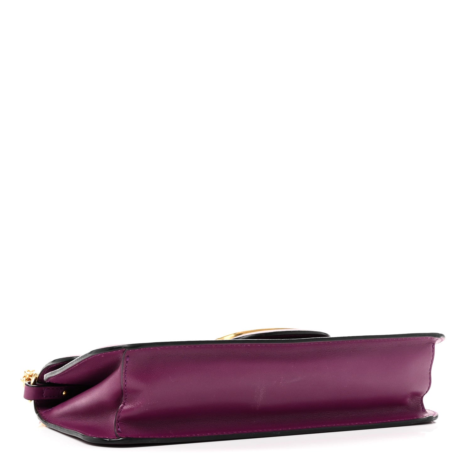 Valentino Garavani Calfskin Vlogo Loco Shoulder Bag Prune 4 of 9