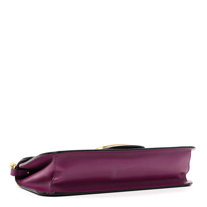 Valentino Garavani Calfskin Vlogo Loco Shoulder Bag Prune 4 of 9