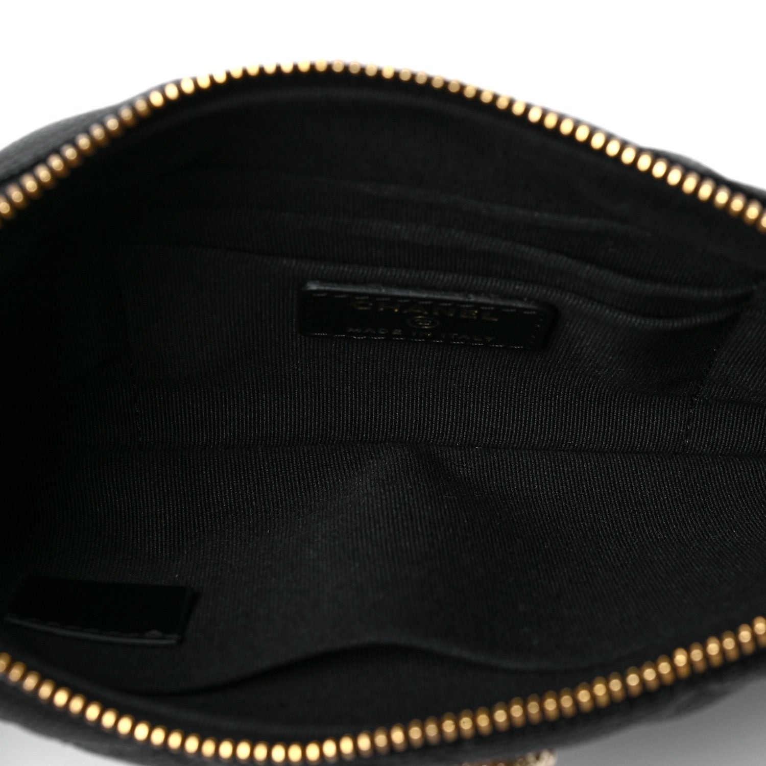 Chanel Shiny Caviar Quilted Strass CC Cosmetic Case Black 4 of 7