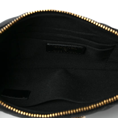 Chanel Shiny Caviar Quilted Strass CC Cosmetic Case Black 4 of 7