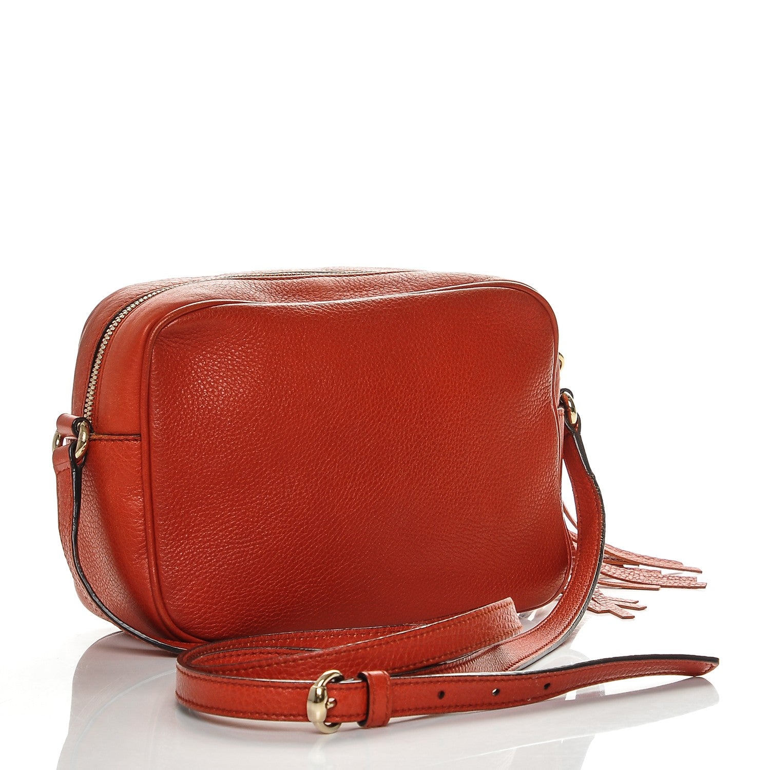 Gucci Pebbled Calfskin Small Soho Disco Bag Sun Orange 3 of 7