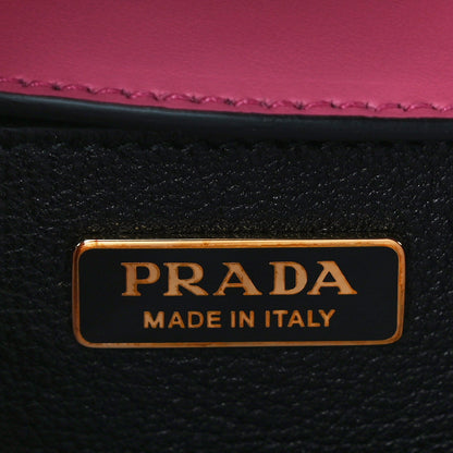 Prada City Calf Saffiano Cahier Bag Fuxia Black 5 of 8