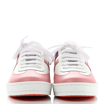 Hermes Epsom Womens Boomerang Sneakers 37.5 Multicolore Rose Pale 2 of 8