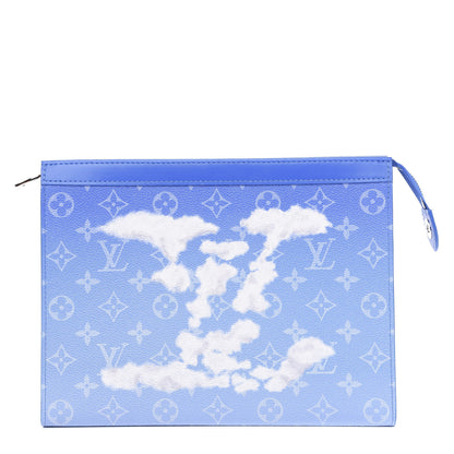 Louis Vuitton Monogram Clouds Pochette Voyage MM A4 Blue 1 of 9