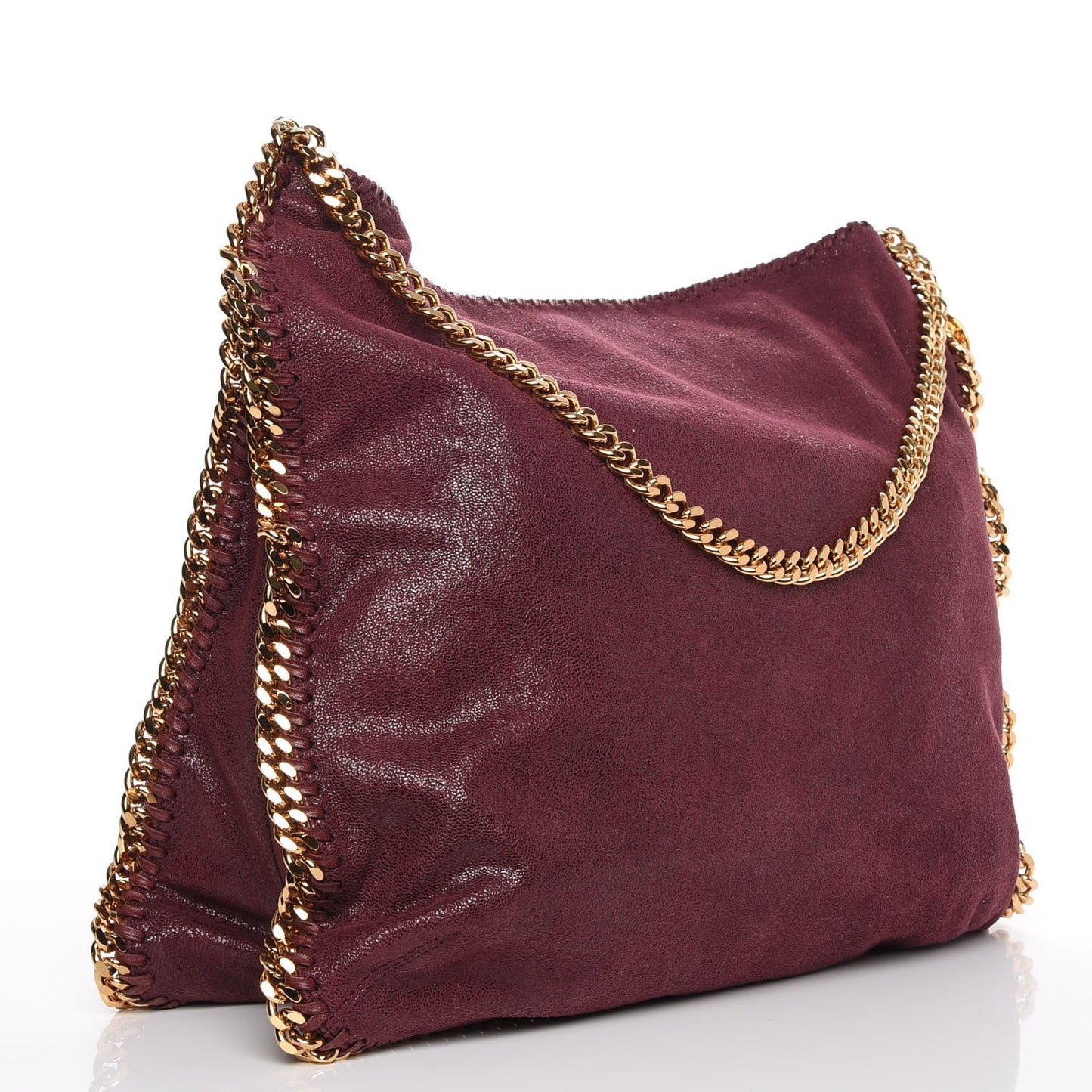 Shaggy Deer Falabella Hobo Tote Plum
