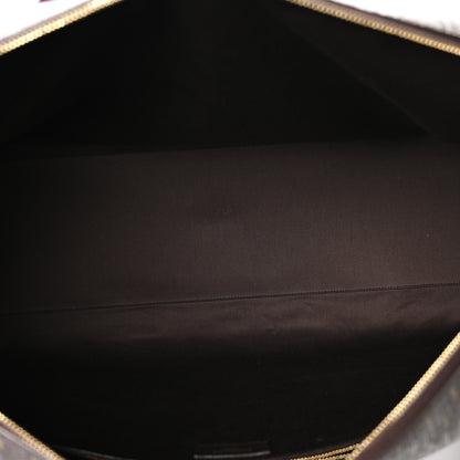 Saint Laurent Canvas Smooth Calfskin Le Monogramme 72H Duffle Chestnut 4 of 12