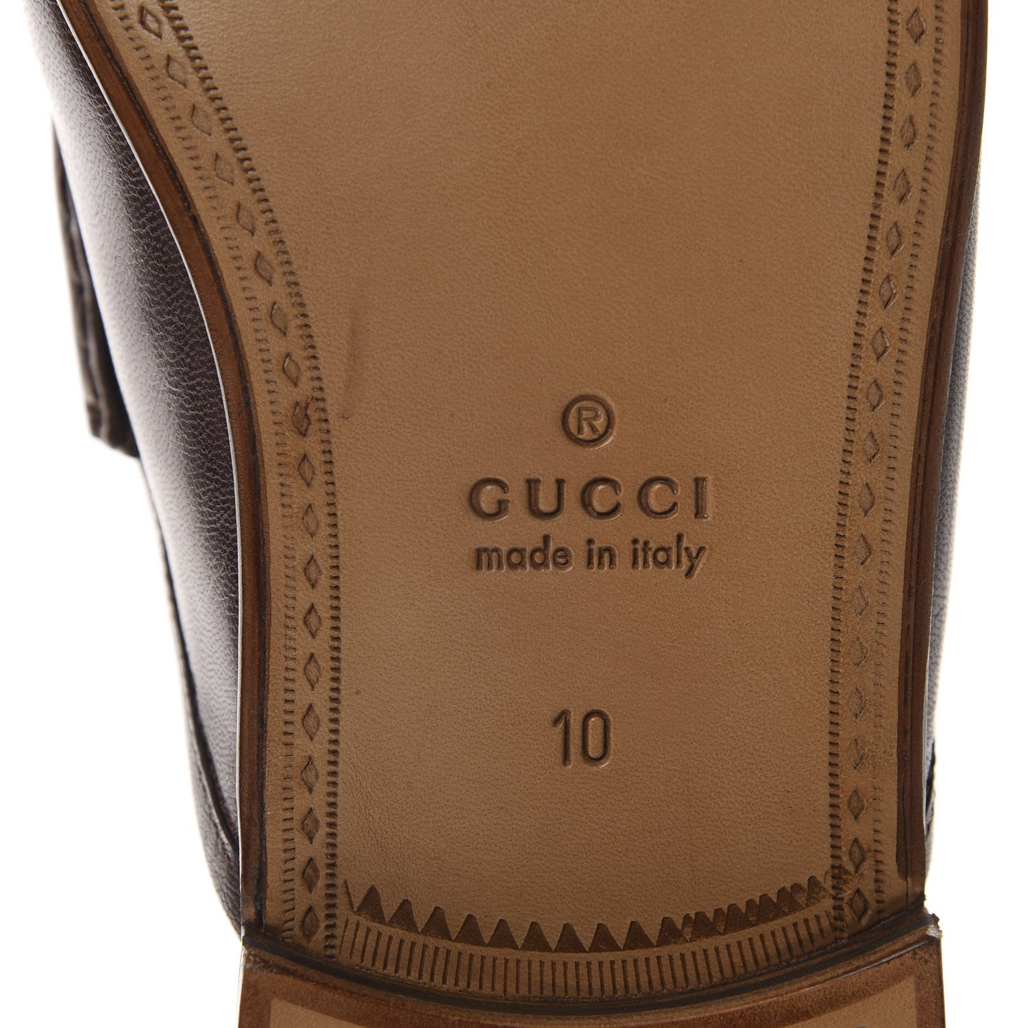 Gucci Goatskin Mens Horsebit Slippers 10 Light Brown 9 of 10